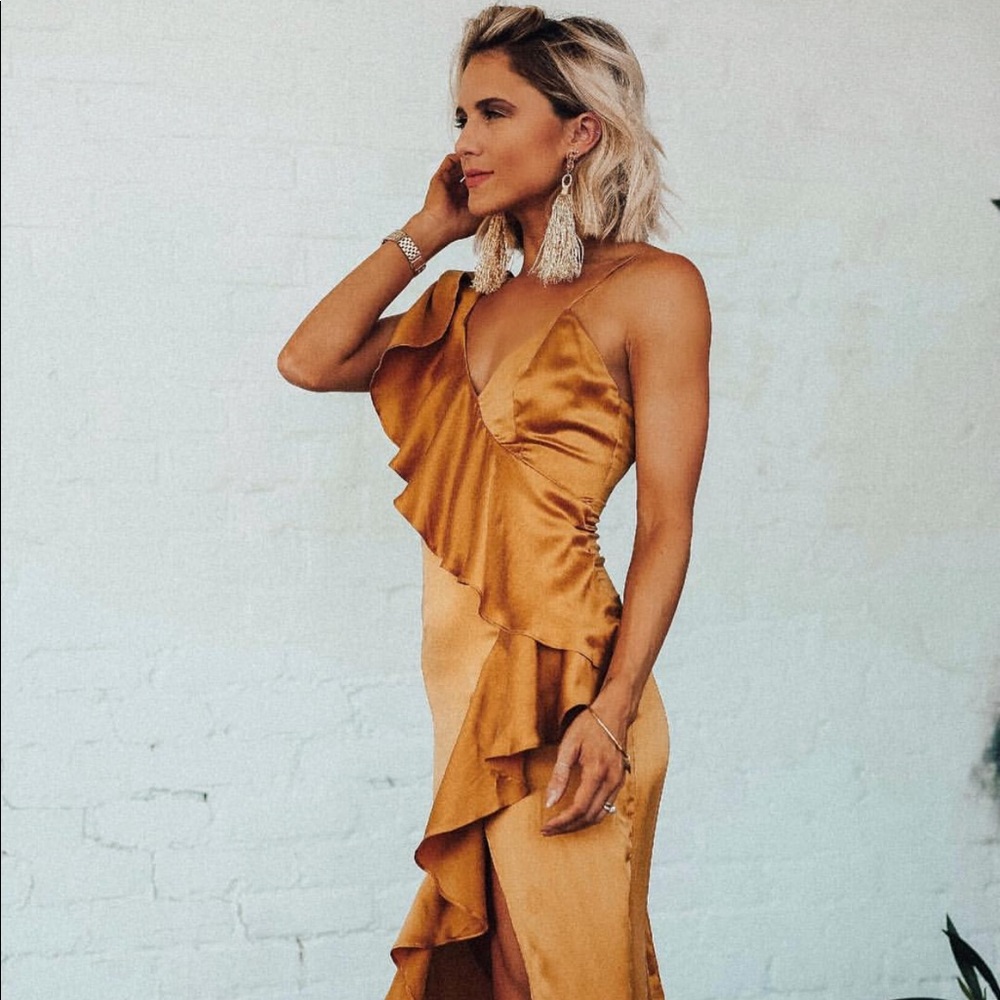 Evita Cascade Ruffle Dress